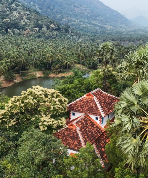 aerial shot of seethavanam. nature friendly, eco friendly